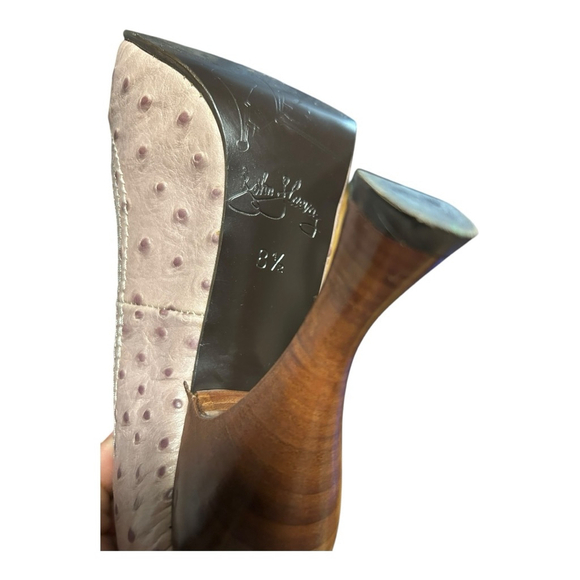 John Fluevog Attention Paris Pale Purple High Heels dots - Size 8 US - Picture 10 of 10